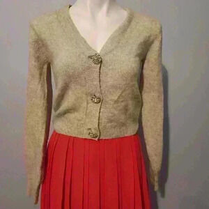 H&M knit puff sleeves cardigan sweater